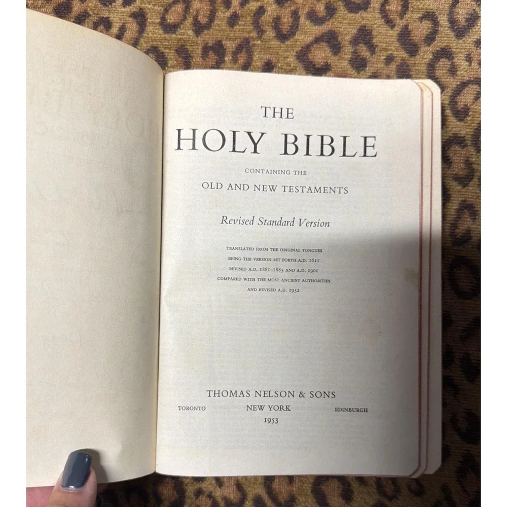 Revised Standard Version Thomas Nelson Sons 1953 Old & New Testament Bible Black